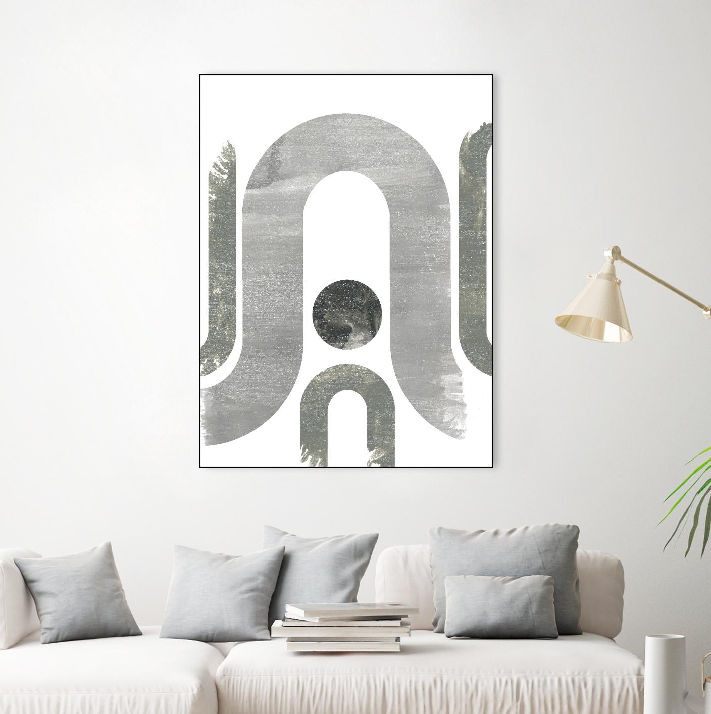 Lunar Maze II by June Erica Vess on GIANT ART - neutral abstract