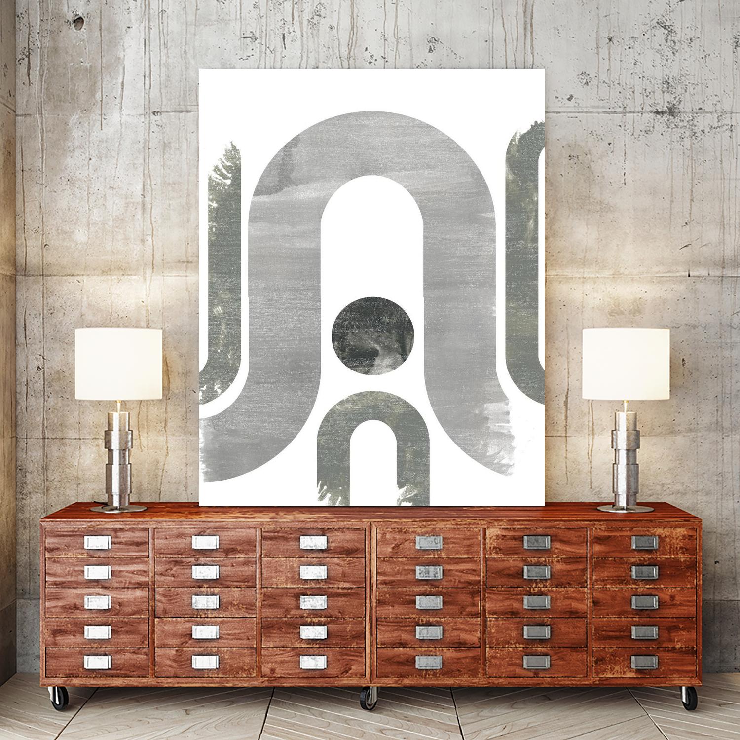 Lunar Maze II by June Erica Vess on GIANT ART - neutral abstract