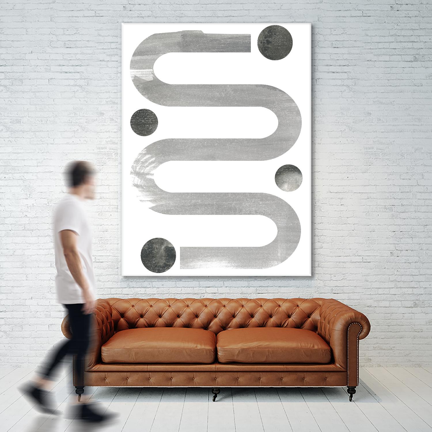 Lunar Maze IV by June Erica Vess on GIANT ART - neutral abstract