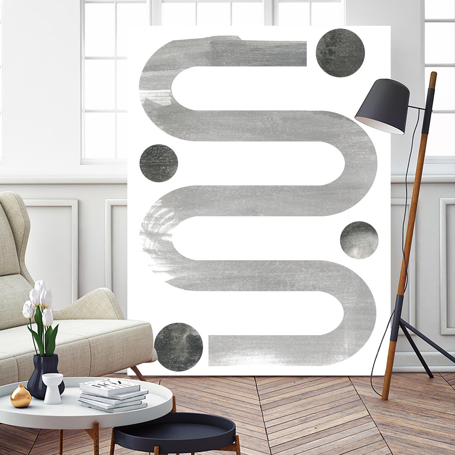 Lunar Maze IV by June Erica Vess on GIANT ART - neutral abstract