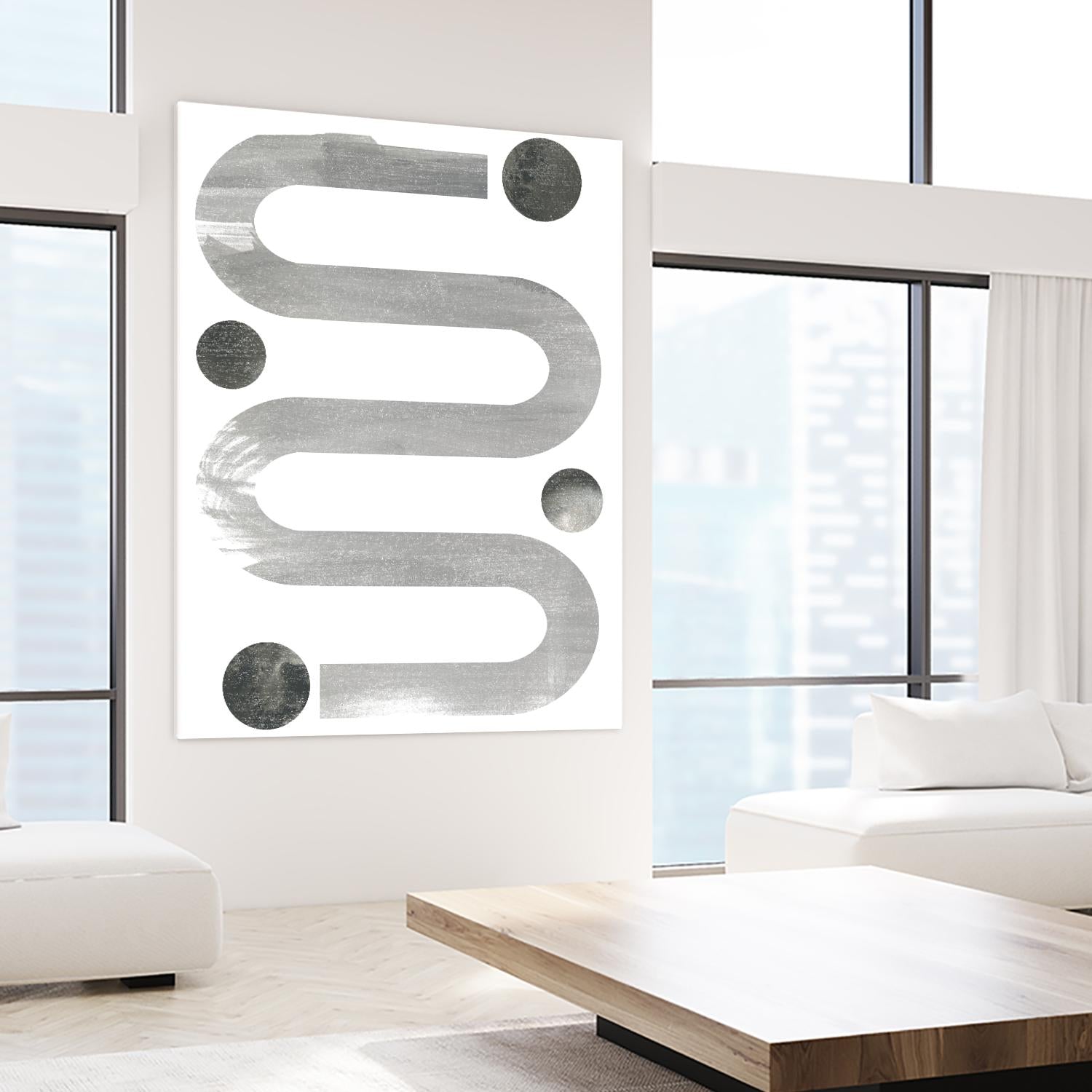 Lunar Maze IV by June Erica Vess on GIANT ART - neutral abstract