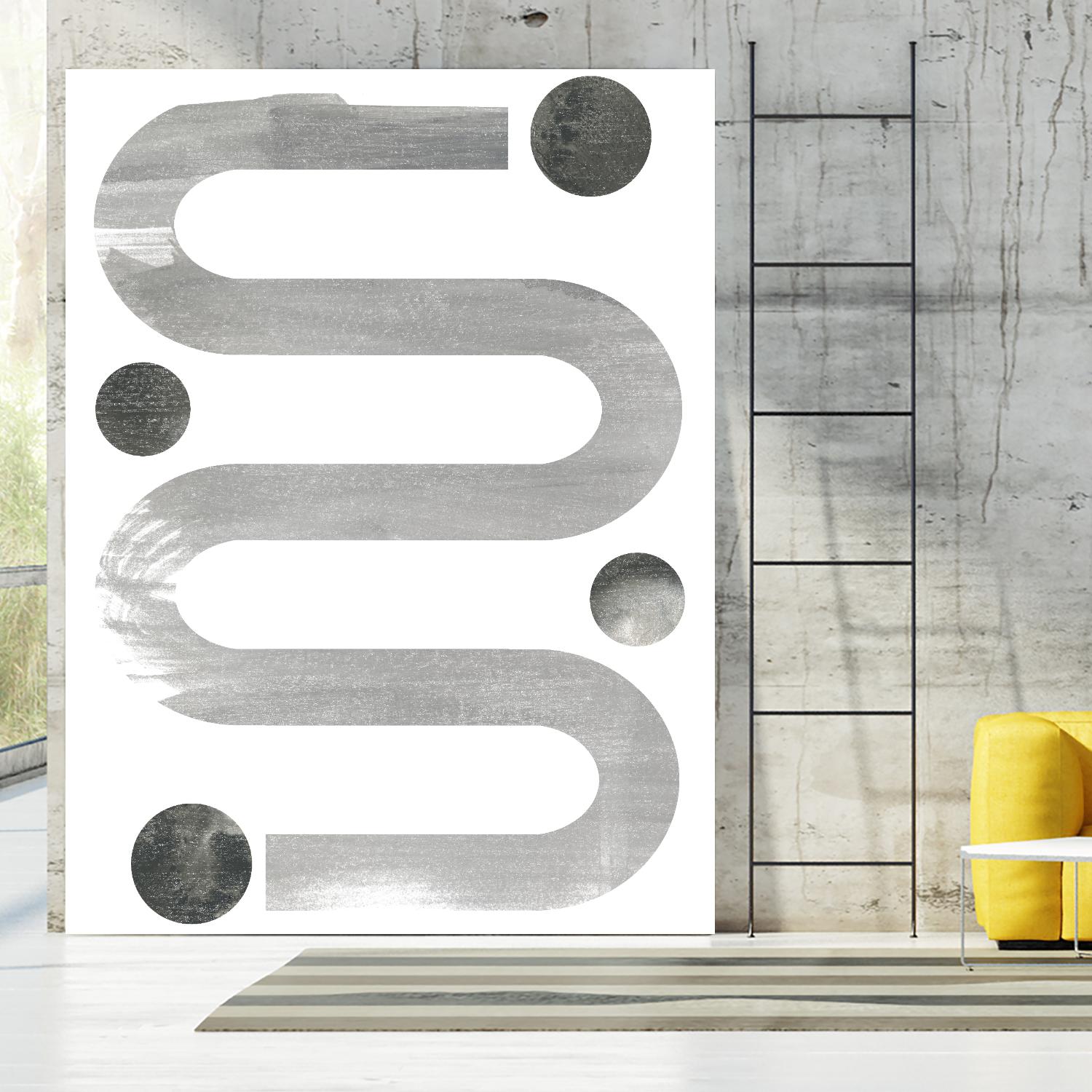 Lunar Maze IV by June Erica Vess on GIANT ART - neutral abstract