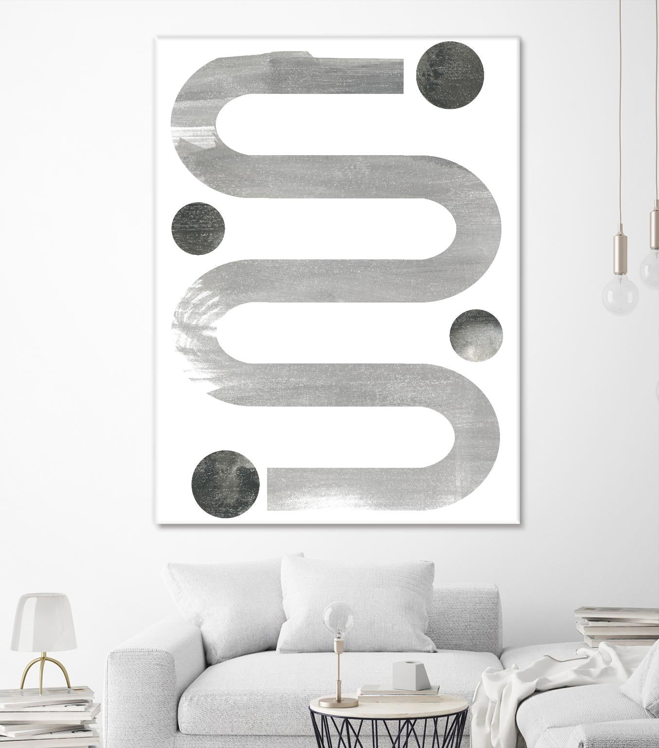 Lunar Maze IV by June Erica Vess on GIANT ART - neutral abstract