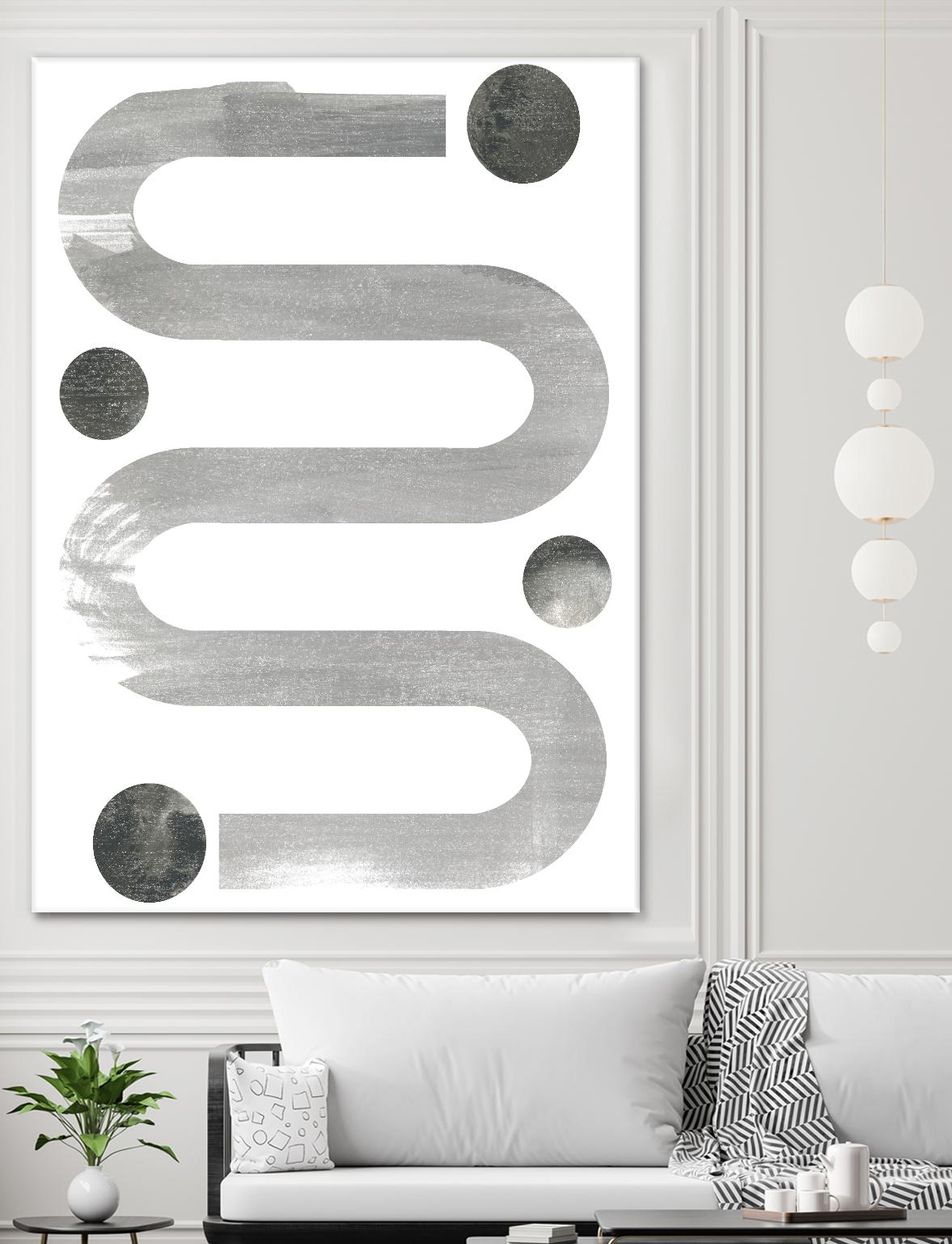 Lunar Maze IV by June Erica Vess on GIANT ART - neutral abstract