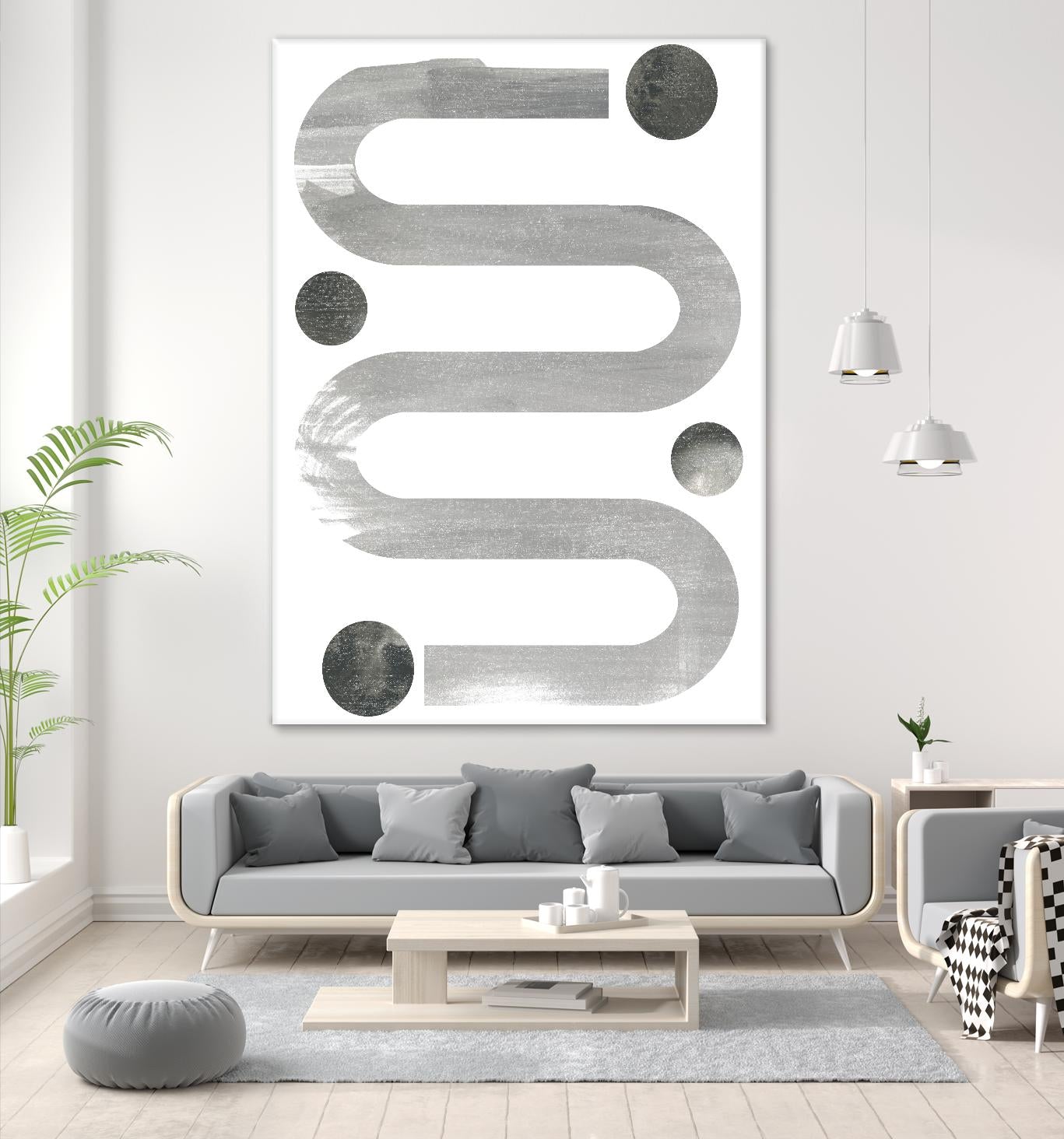 Lunar Maze IV by June Erica Vess on GIANT ART - neutral abstract