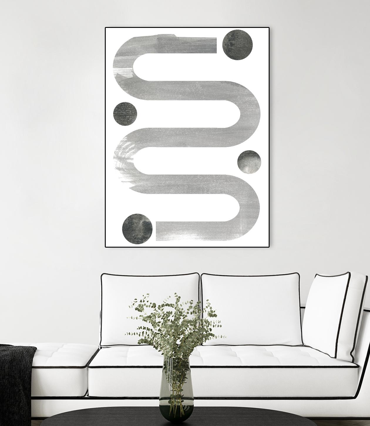 Lunar Maze IV by June Erica Vess on GIANT ART - neutral abstract