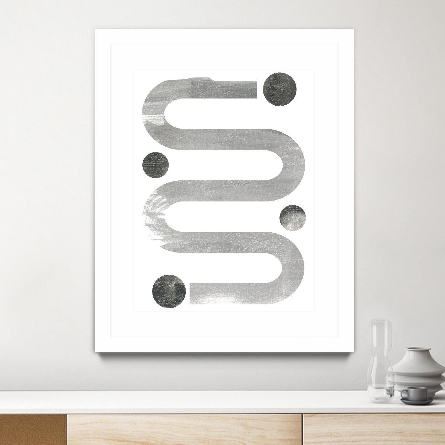 Lunar Maze IV by June Erica Vess on GIANT ART - neutral abstract