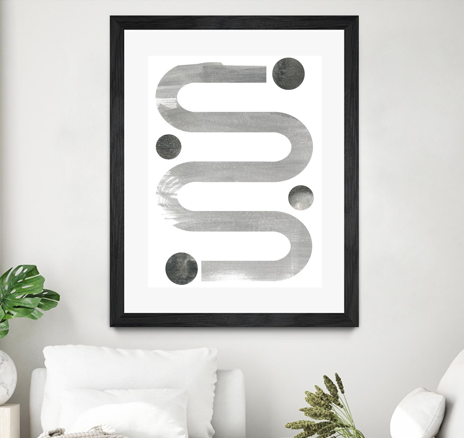 Lunar Maze IV by June Erica Vess on GIANT ART - neutral abstract