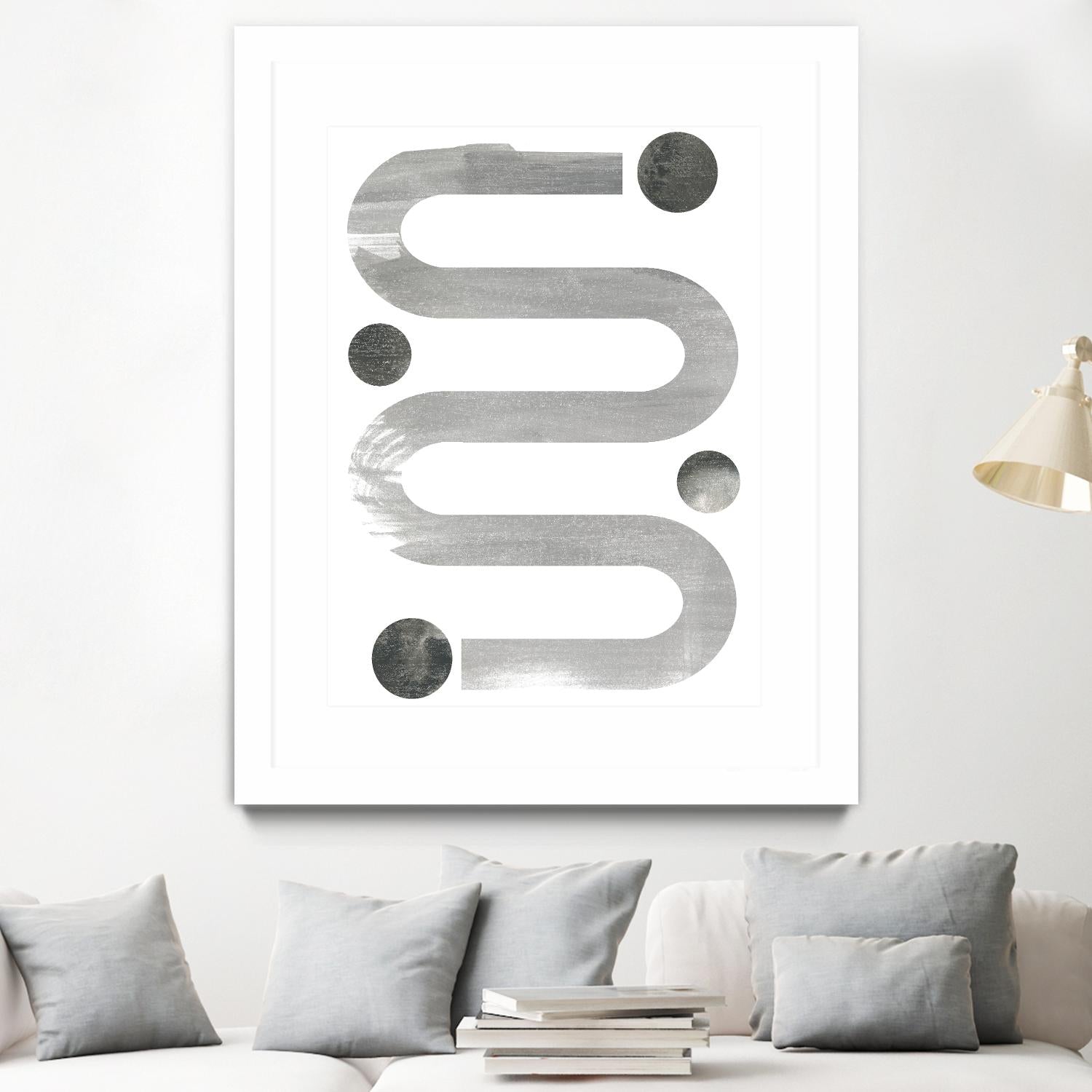 Lunar Maze IV by June Erica Vess on GIANT ART - neutral abstract