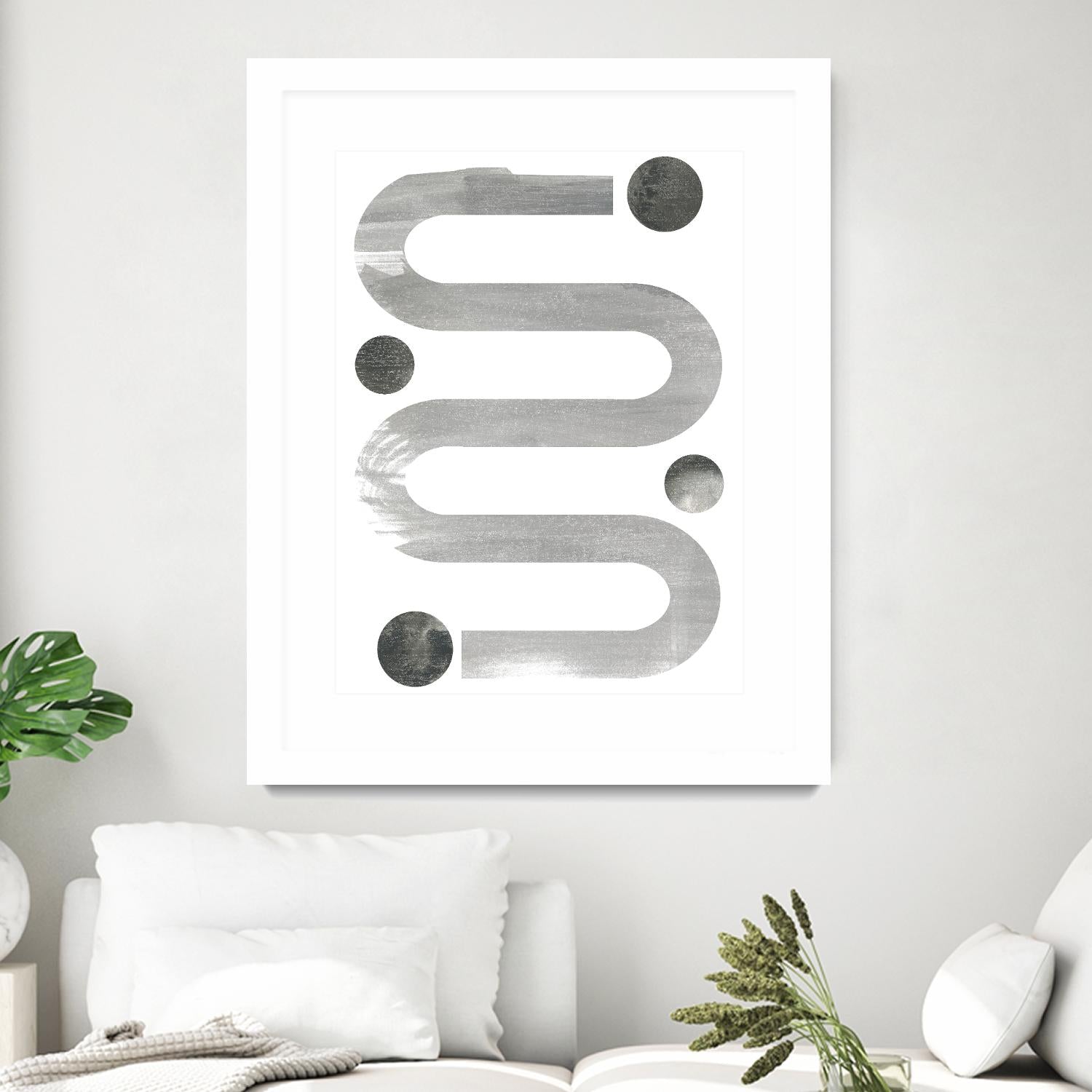 Lunar Maze IV by June Erica Vess on GIANT ART - neutral abstract