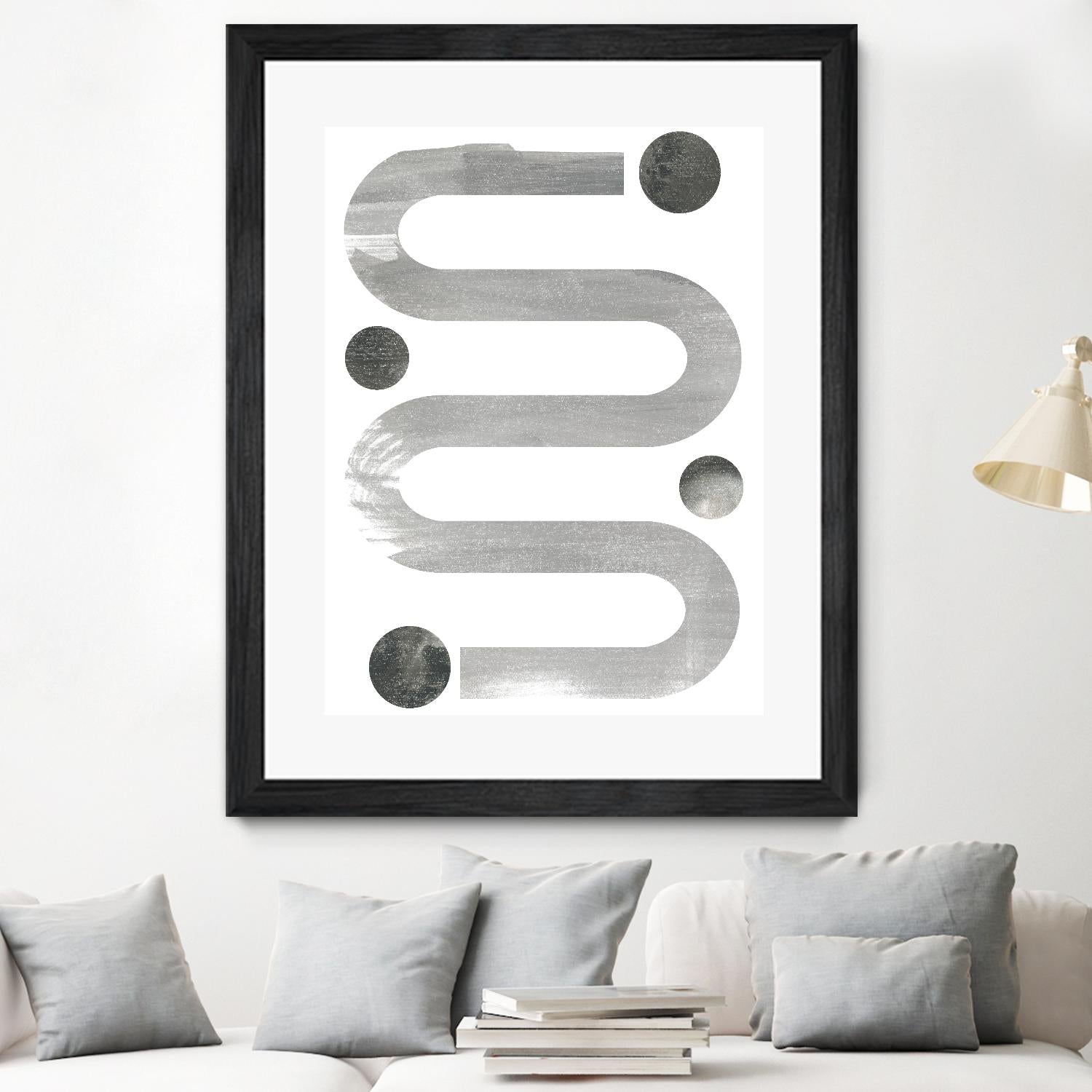 Lunar Maze IV by June Erica Vess on GIANT ART - neutral abstract