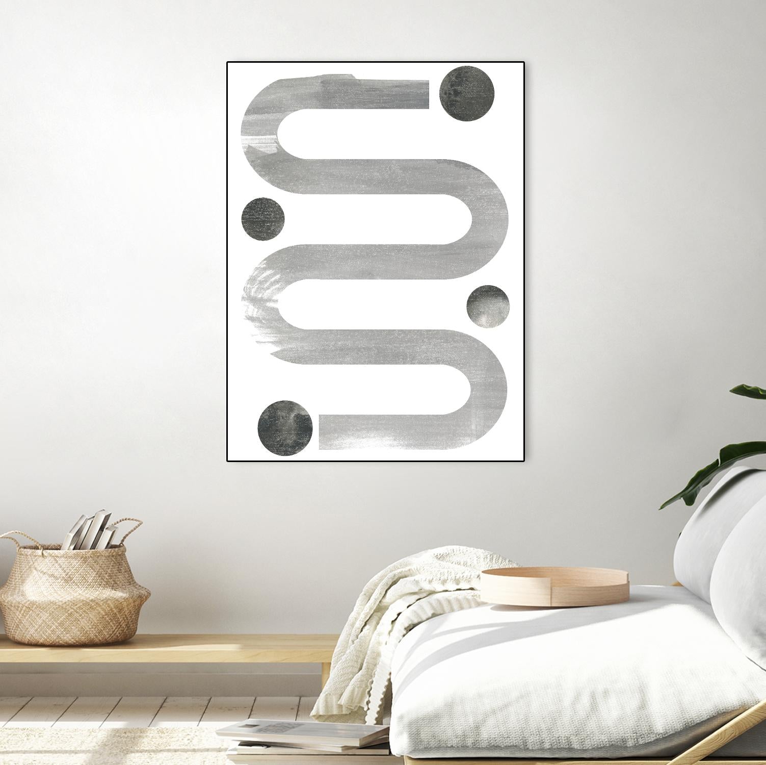 Lunar Maze IV by June Erica Vess on GIANT ART - neutral abstract