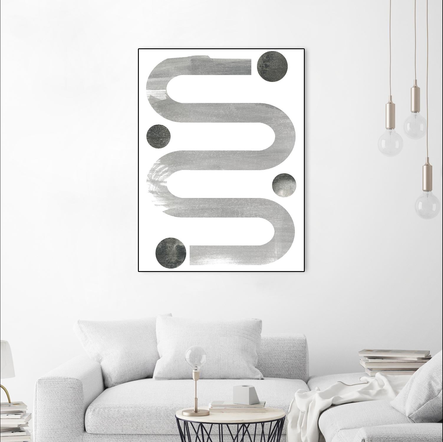 Lunar Maze IV by June Erica Vess on GIANT ART - neutral abstract