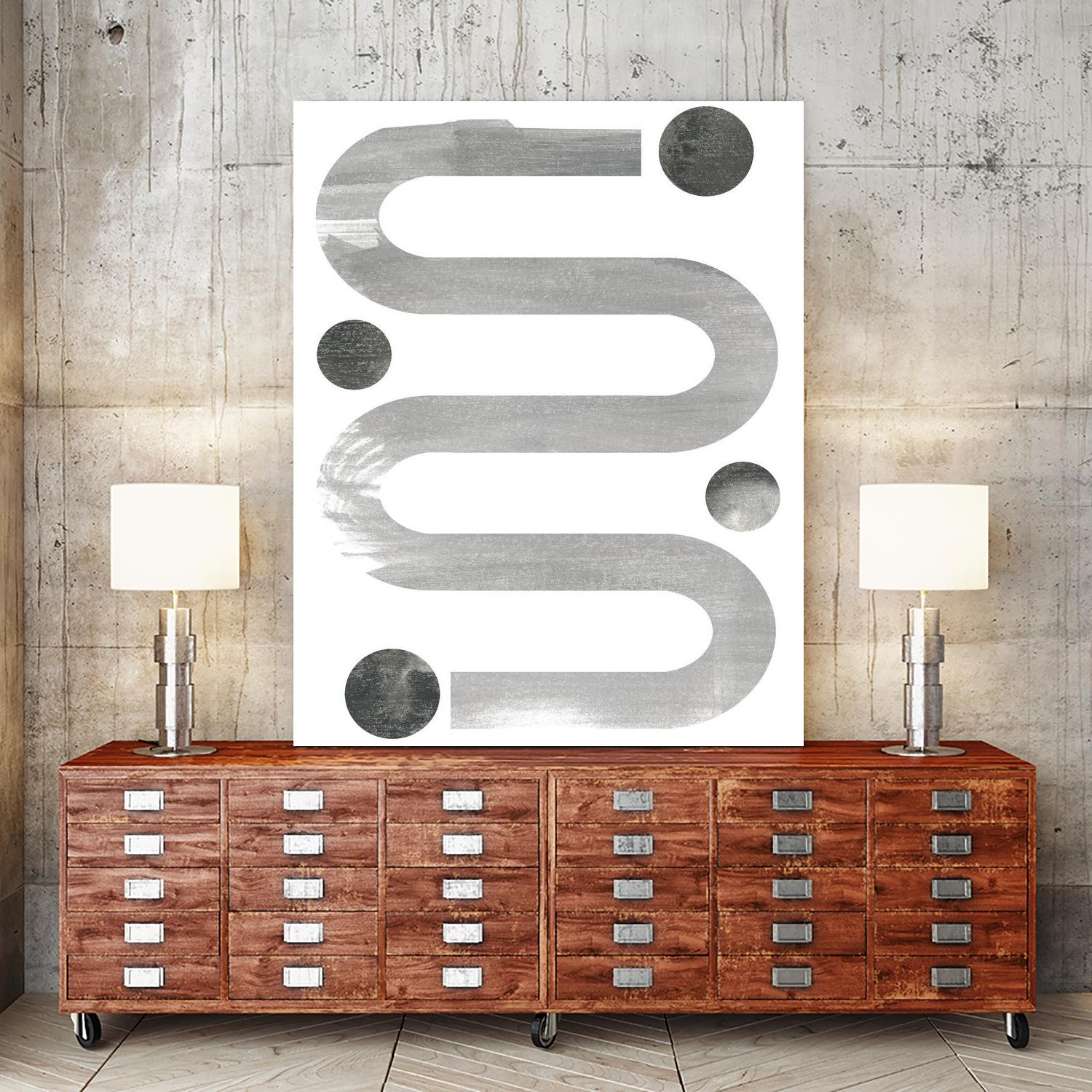 Lunar Maze IV by June Erica Vess on GIANT ART - neutral abstract