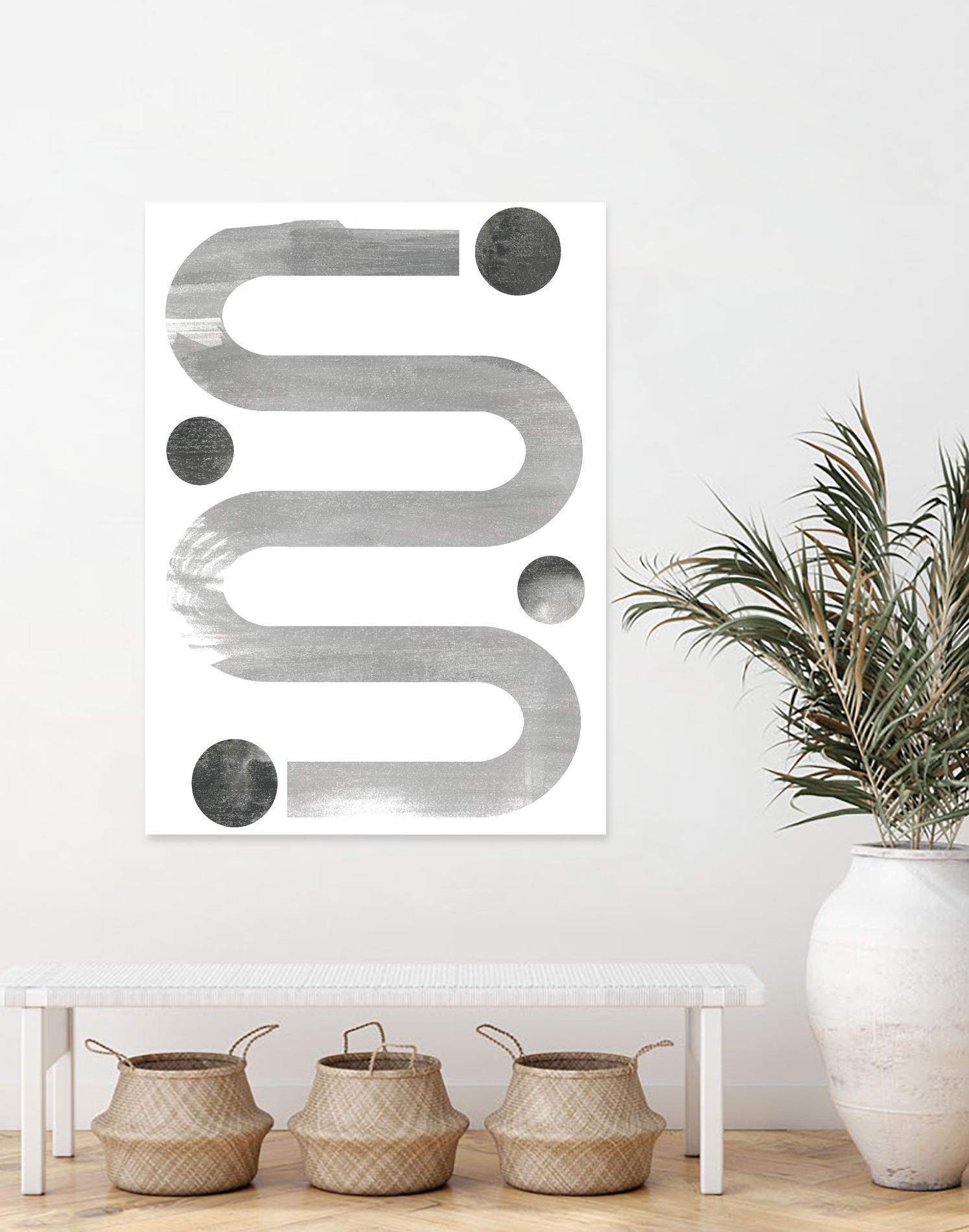 Lunar Maze IV by June Erica Vess on GIANT ART - neutral abstract