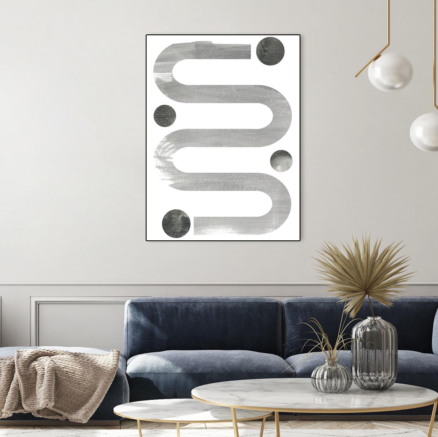 Lunar Maze IV by June Erica Vess on GIANT ART - neutral abstract