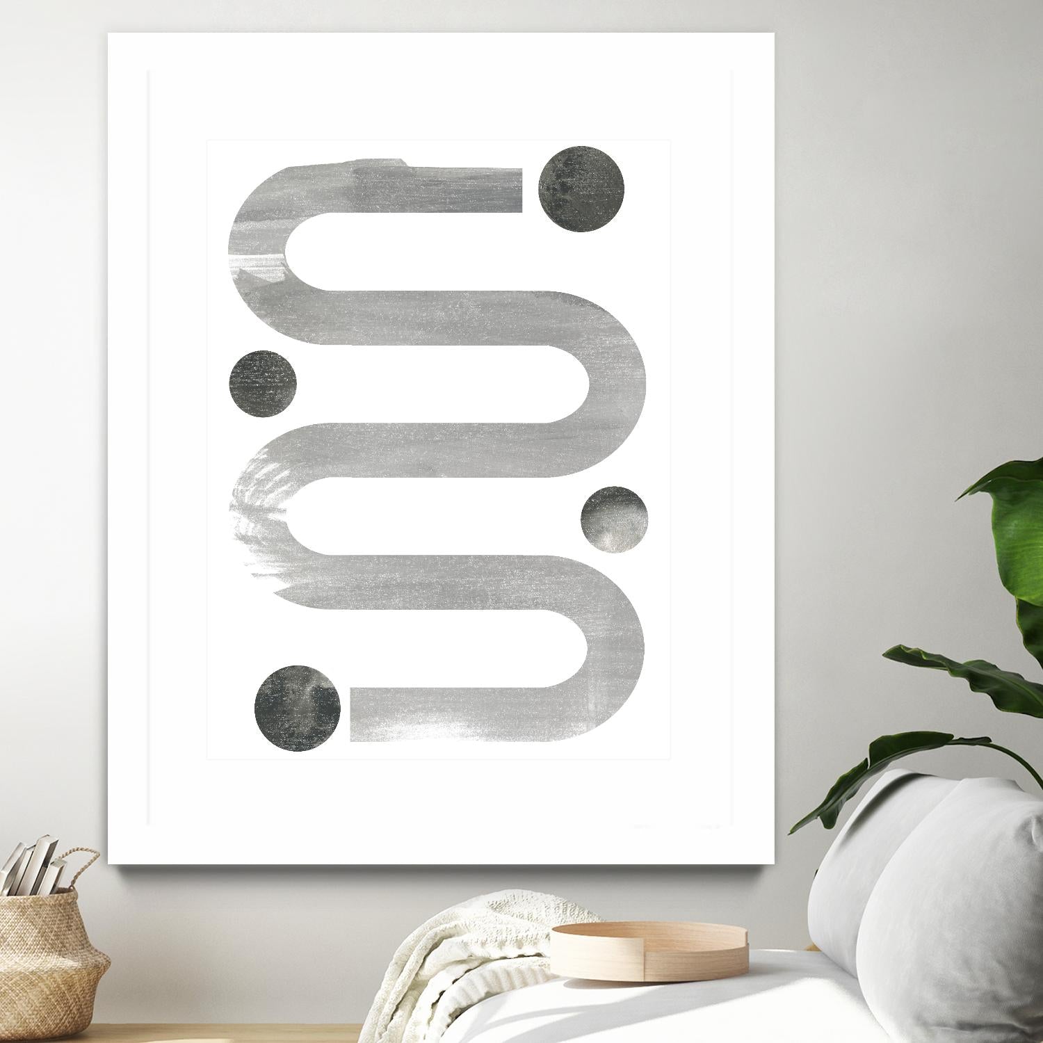 Lunar Maze IV by June Erica Vess on GIANT ART - neutral abstract