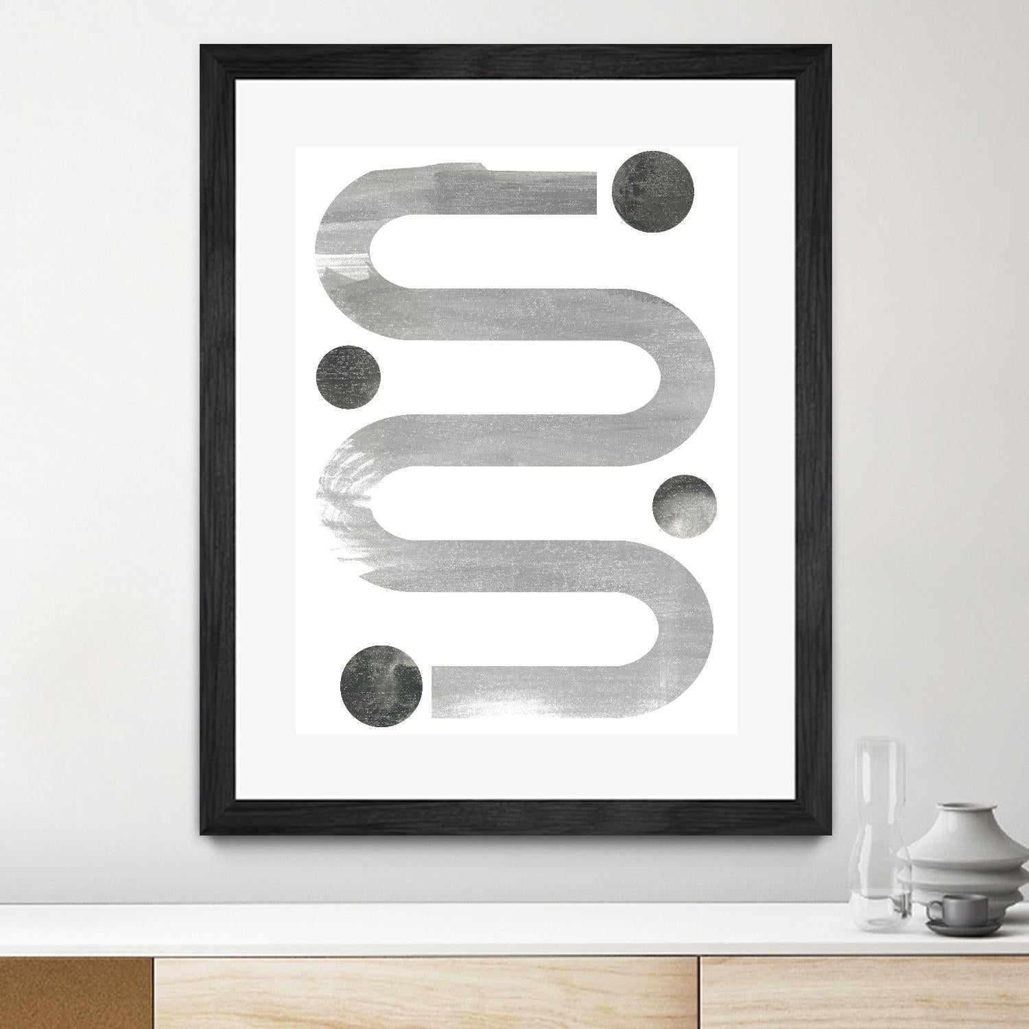 Lunar Maze IV by June Erica Vess on GIANT ART - neutral abstract