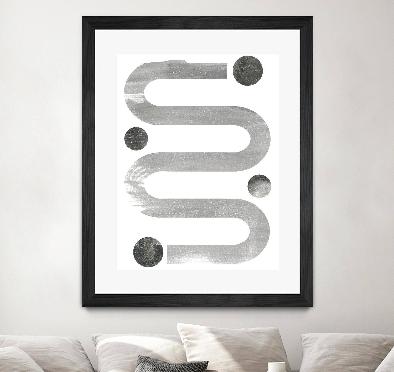 Lunar Maze IV by June Erica Vess on GIANT ART - neutral abstract