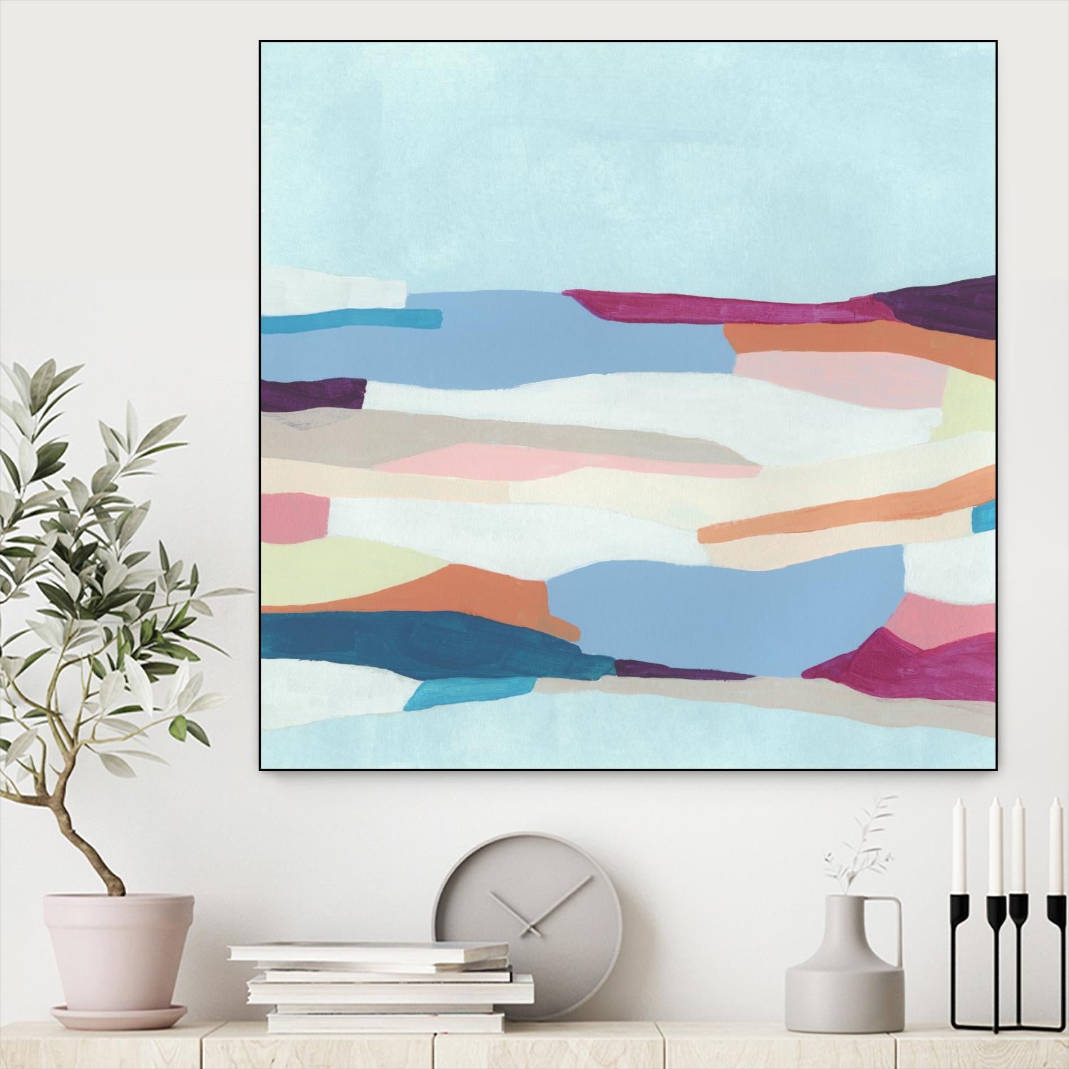 UA Stratascape I by June Erica Vess on GIANT ART - blue abstract