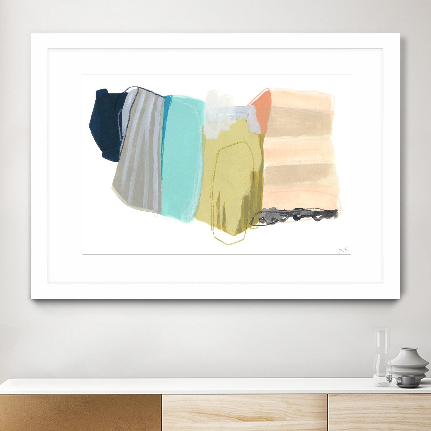 Accordion Fold II by June Erica Vess on GIANT ART - pastels abstract