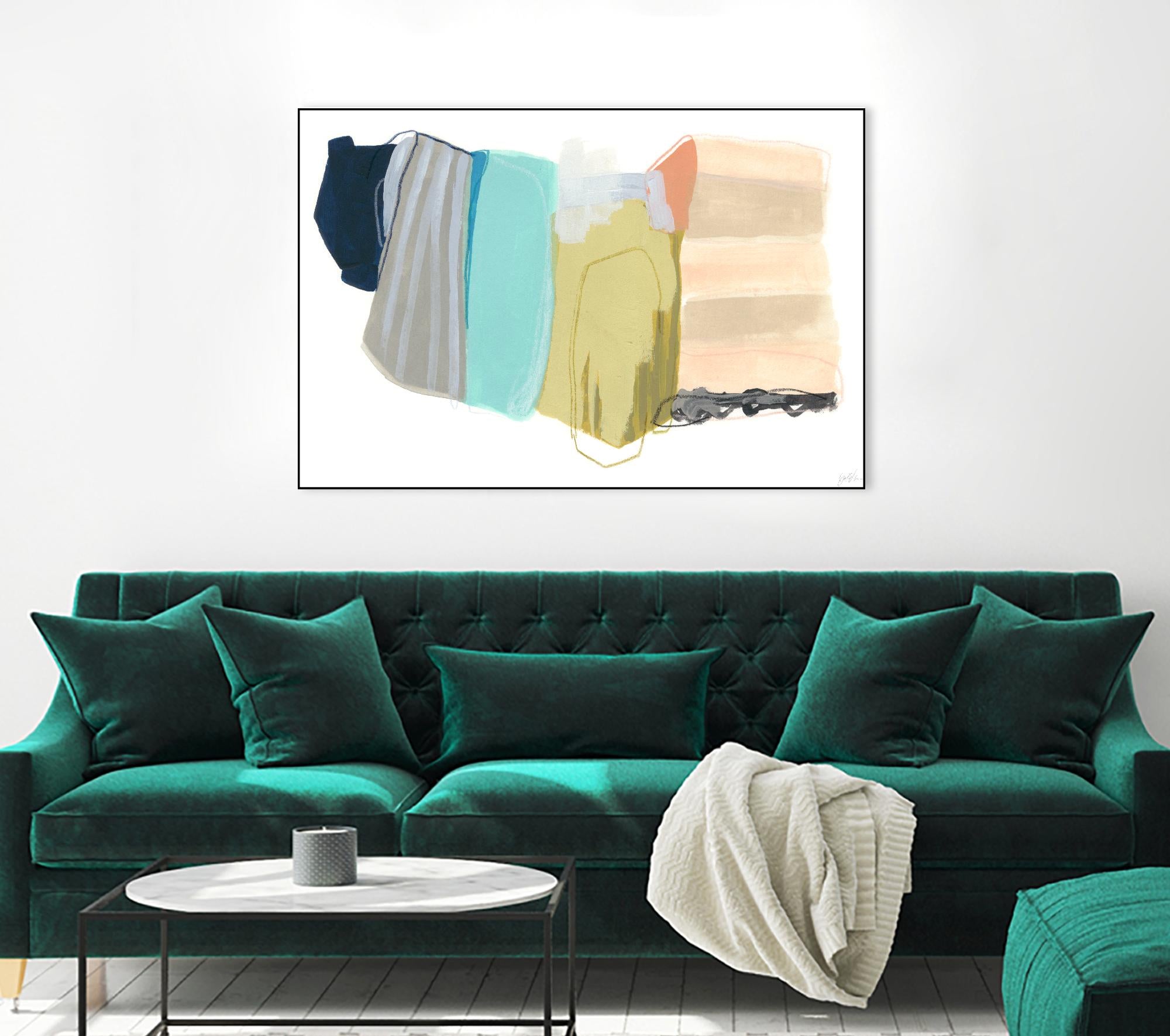 Accordion Fold II by June Erica Vess on GIANT ART - pastels abstract