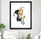 Black & Gold Splash II by Jennifer Goldberger on GIANT ART - metallics abstract