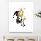 Black & Gold Splash II by Jennifer Goldberger on GIANT ART - metallics abstract