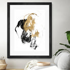 Black & Gold Splash II by Jennifer Goldberger on GIANT ART - metallics abstract