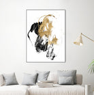 Black & Gold Splash II by Jennifer Goldberger on GIANT ART - metallics abstract