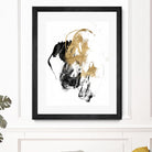 Black & Gold Splash II by Jennifer Goldberger on GIANT ART - metallics abstract