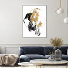 Black & Gold Splash II by Jennifer Goldberger on GIANT ART - metallics abstract