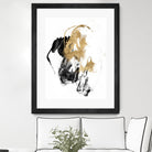 Black & Gold Splash II by Jennifer Goldberger on GIANT ART - metallics abstract