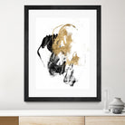 Black & Gold Splash II by Jennifer Goldberger on GIANT ART - metallics abstract