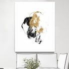 Black & Gold Splash II by Jennifer Goldberger on GIANT ART - metallics abstract