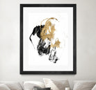 Black & Gold Splash II by Jennifer Goldberger on GIANT ART - metallics abstract