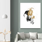 Black & Gold Splash II by Jennifer Goldberger on GIANT ART - metallics abstract