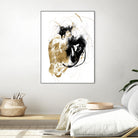 Black & Gold Splash III by Jennifer Goldberger on GIANT ART - metallics abstract