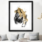 Black & Gold Splash IV by Jennifer Goldberger on GIANT ART - metallics abstract