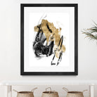 Black & Gold Splash IV by Jennifer Goldberger on GIANT ART - metallics abstract