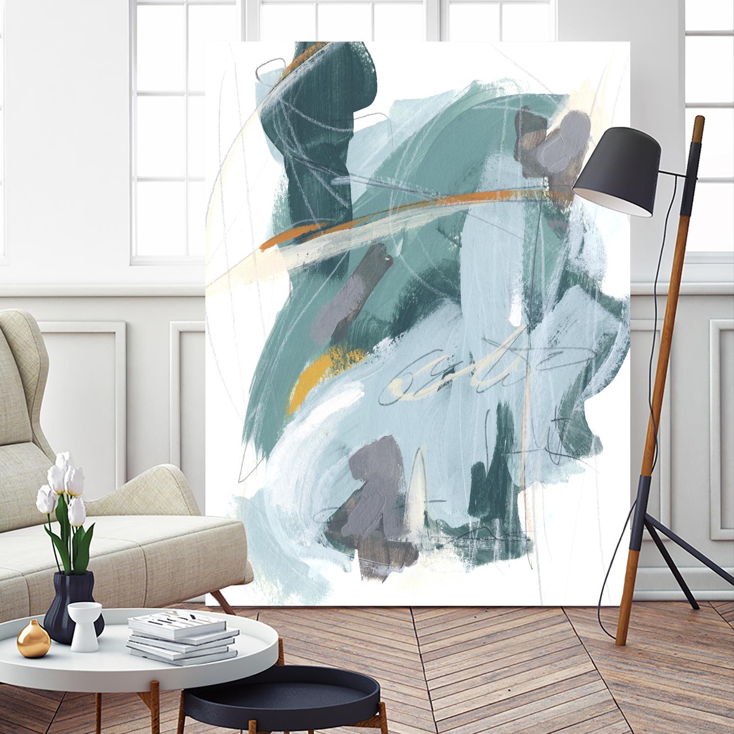 Rhythm Rhapsody IV by June Erica Vess on GIANT ART - blue abstract