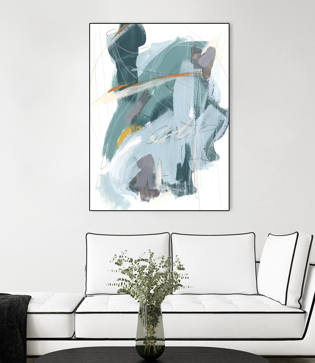 Rhythm Rhapsody IV by June Erica Vess on GIANT ART - blue abstract