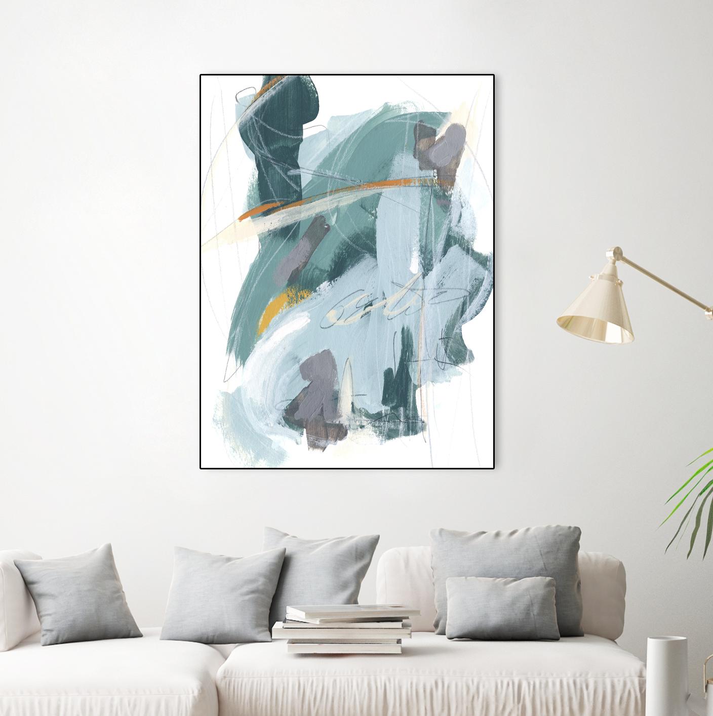 Rhythm Rhapsody IV by June Erica Vess on GIANT ART - blue abstract