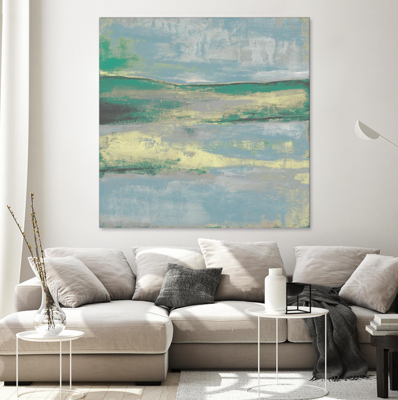 Cool Horizon II by Jennifer Goldberger on GIANT ART - green sea scene