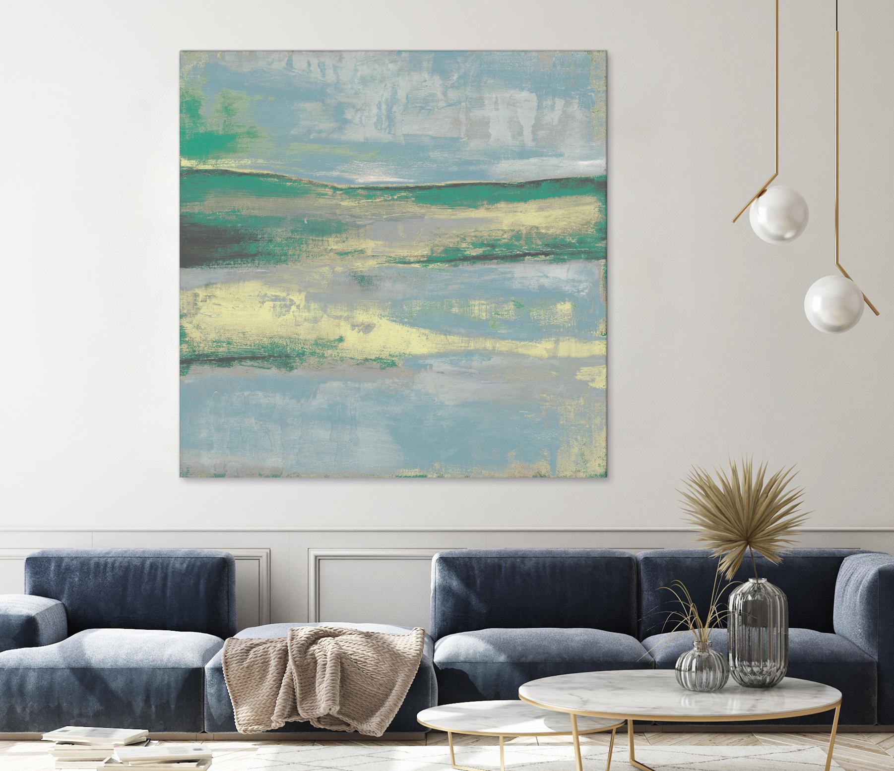 Cool Horizon II by Jennifer Goldberger on GIANT ART - green sea scene