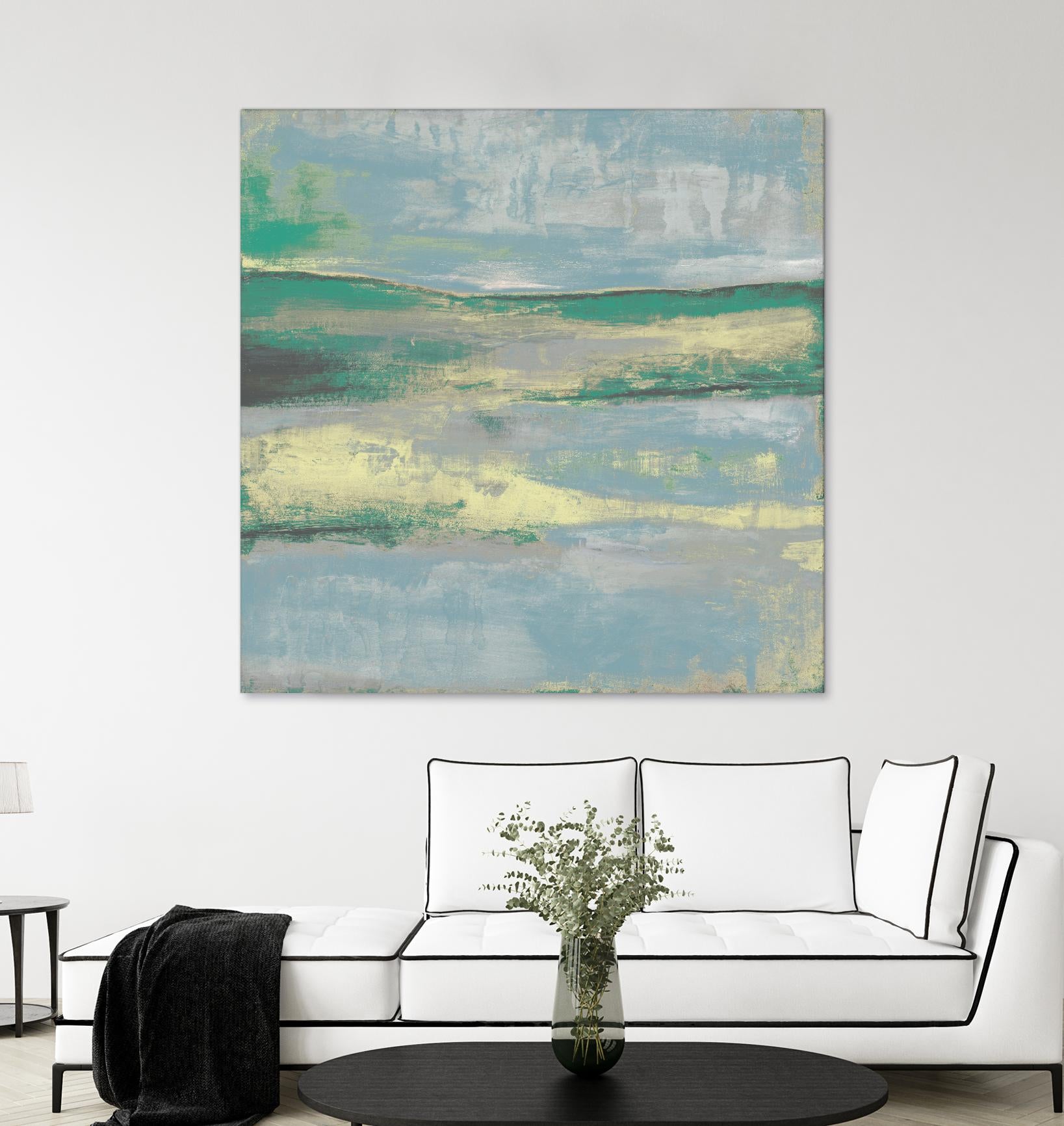 Cool Horizon II by Jennifer Goldberger on GIANT ART - green sea scene