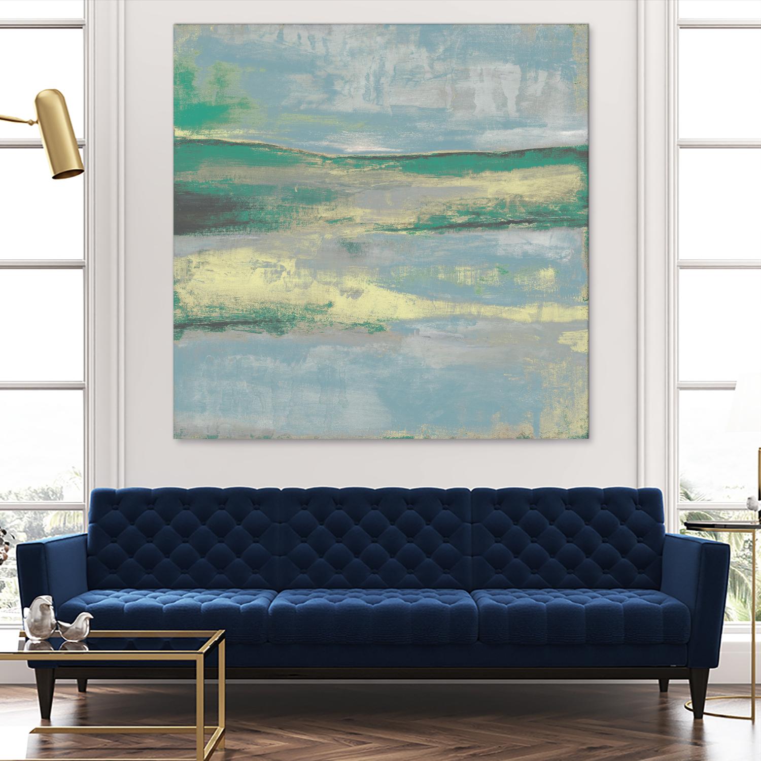 Cool Horizon II by Jennifer Goldberger on GIANT ART - green sea scene