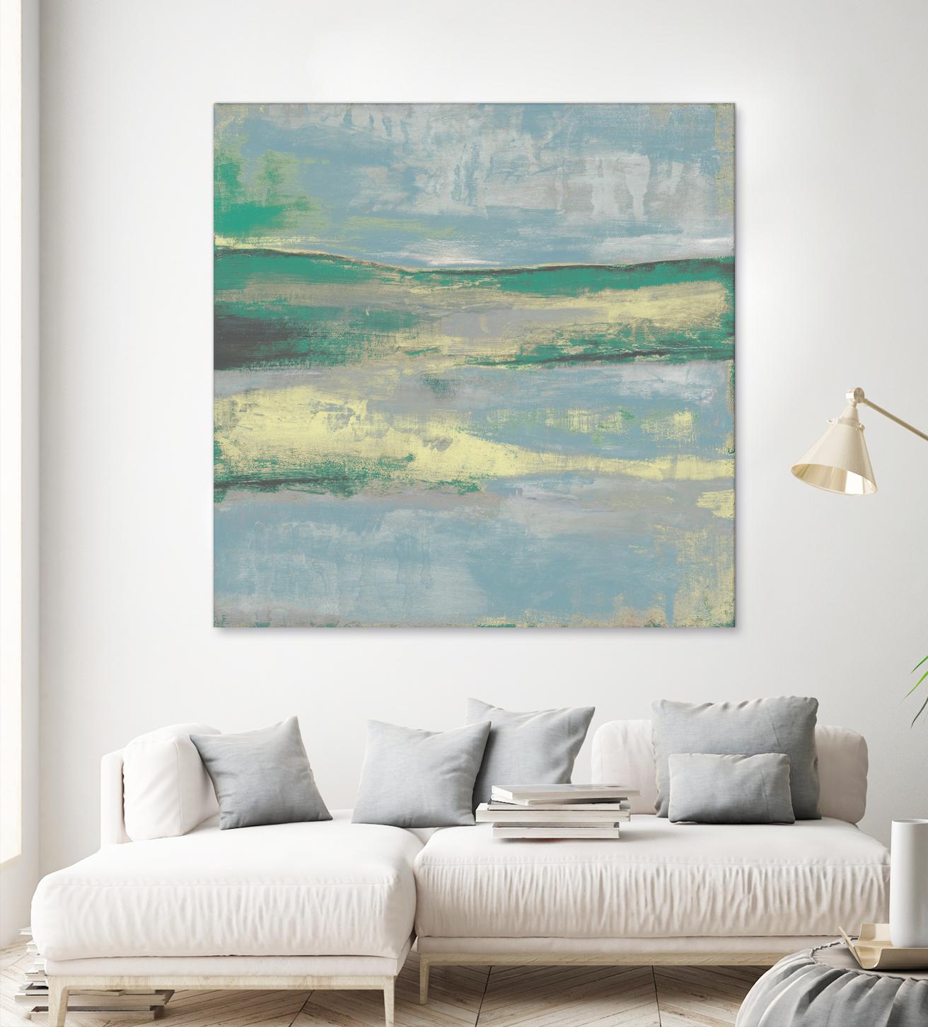 Cool Horizon II by Jennifer Goldberger on GIANT ART - green sea scene