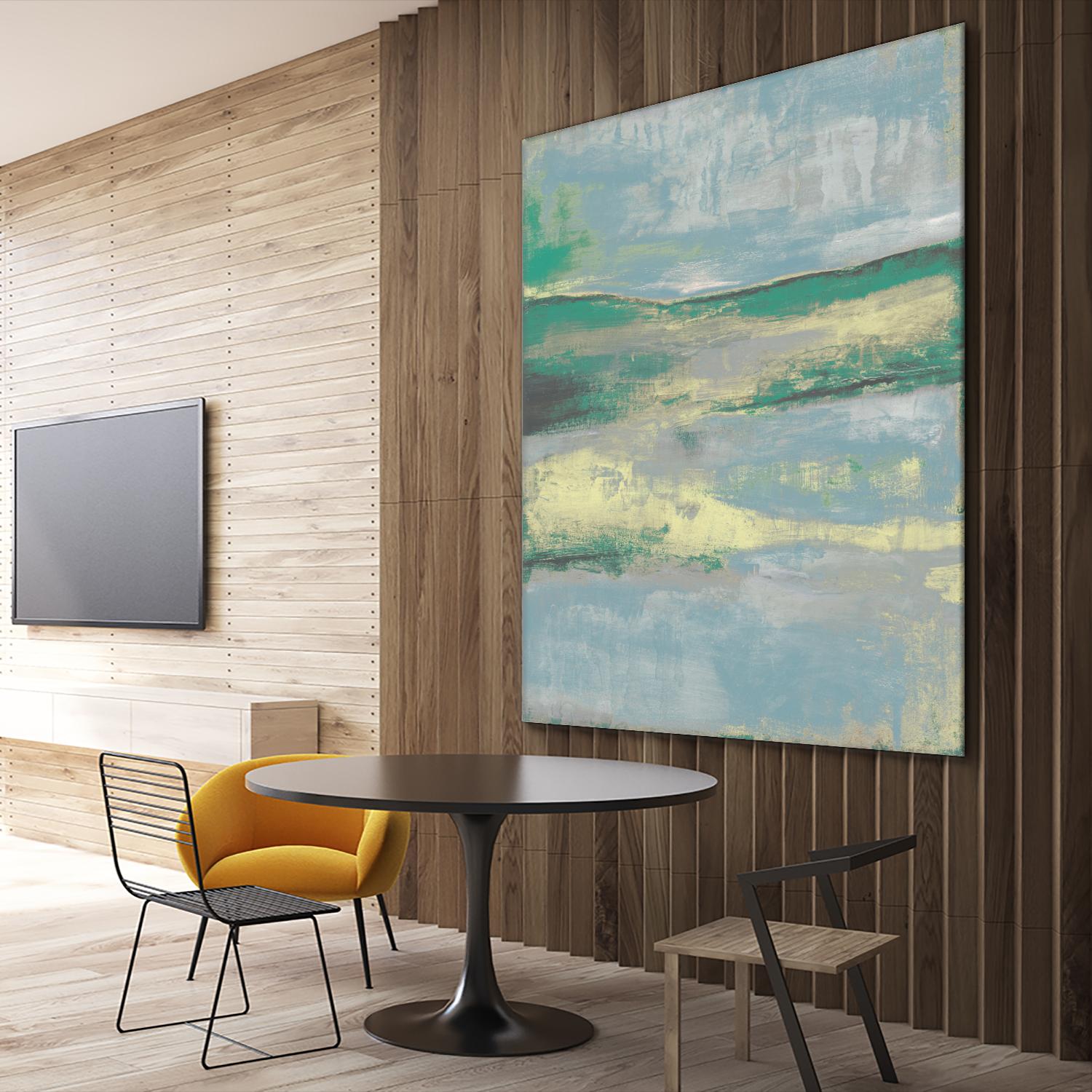 Cool Horizon II by Jennifer Goldberger on GIANT ART - green sea scene