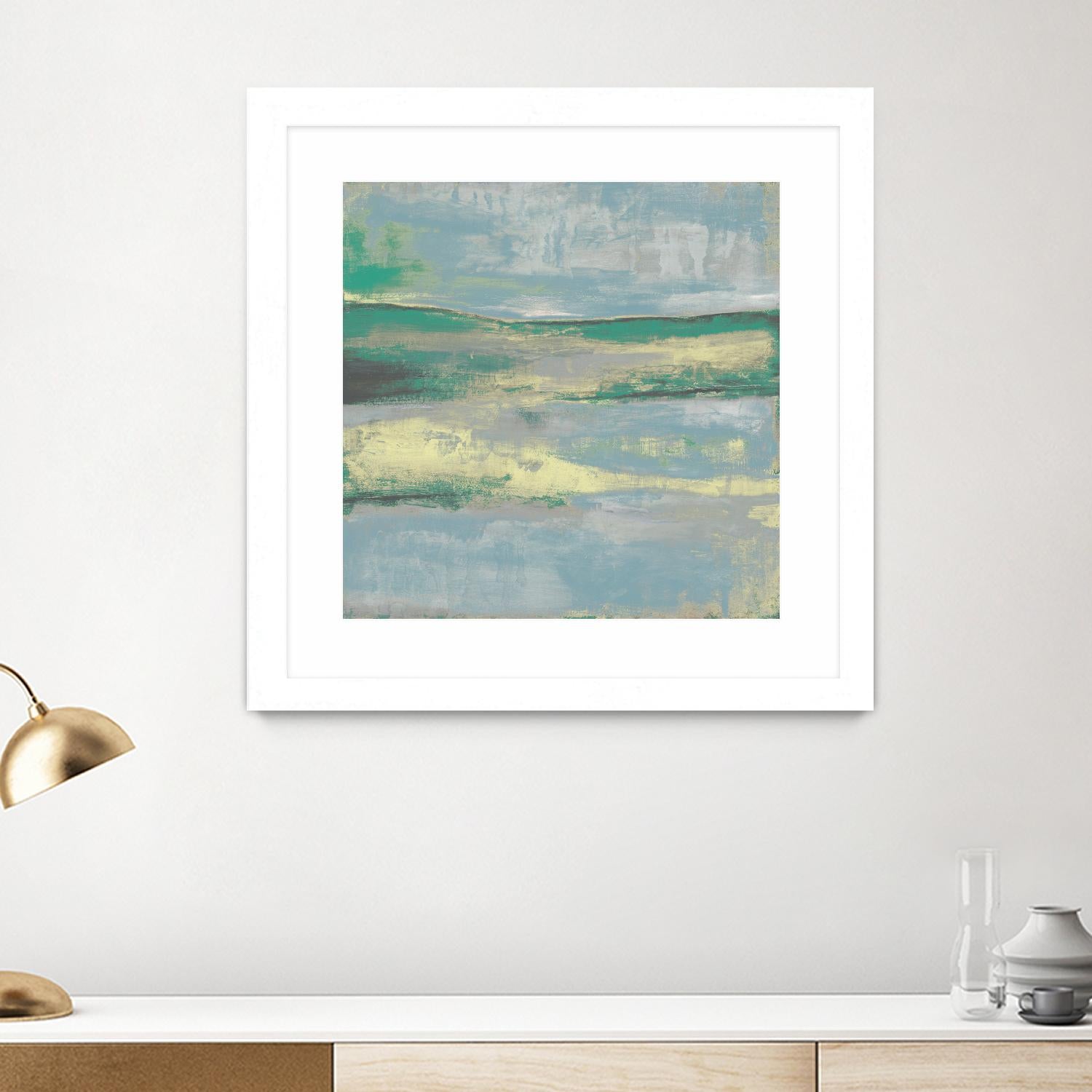 Cool Horizon II by Jennifer Goldberger on GIANT ART - green sea scene